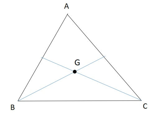 三角形の重心の見つけ方